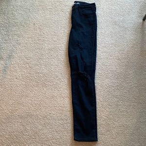 Slim Straight Black Jeans